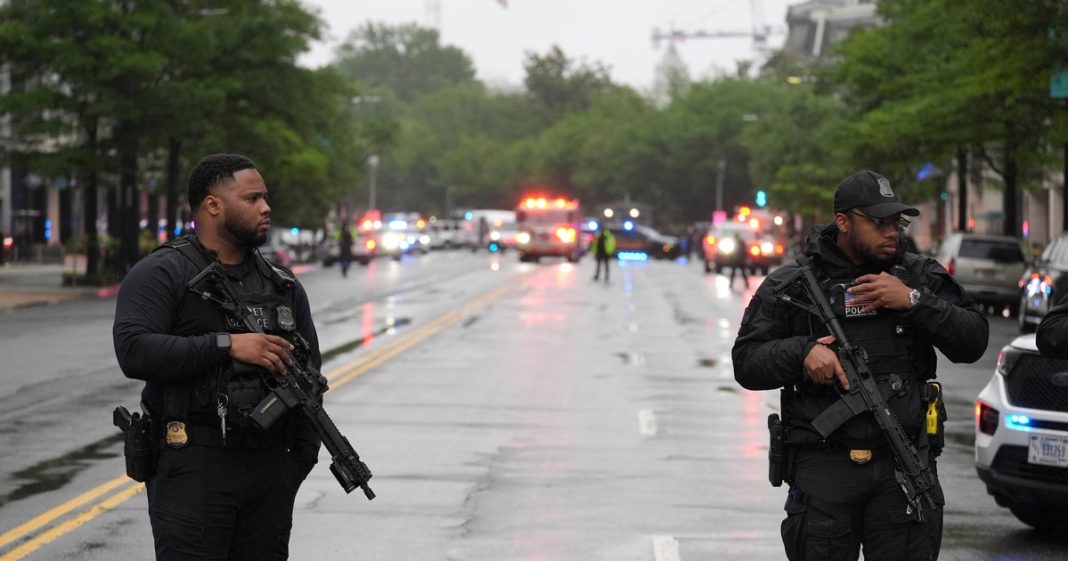 Two people were shot near the White House, and one is reportedly a possible suspect.