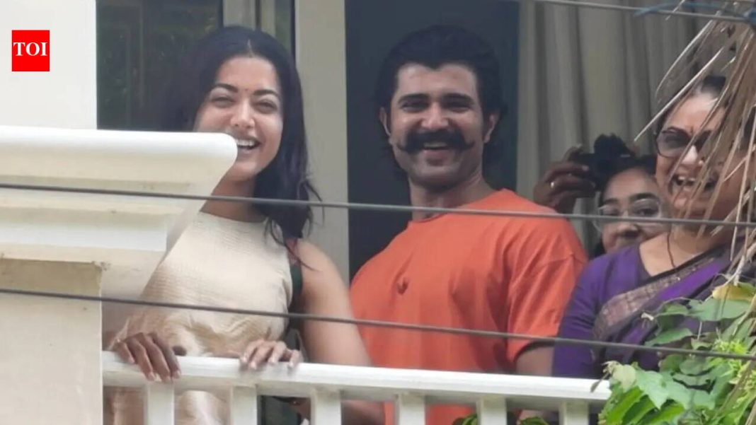 Vijay Deverakonda meets fans outside his home with wife Rashmika Mandanna on birthday; the couple’s sweet moment goes viral