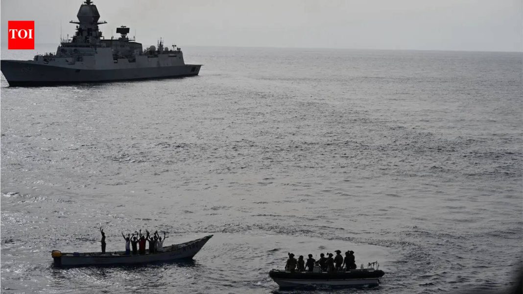 Indian Navy foils possible piracy attack near merchant vessel in Western Indian Ocean