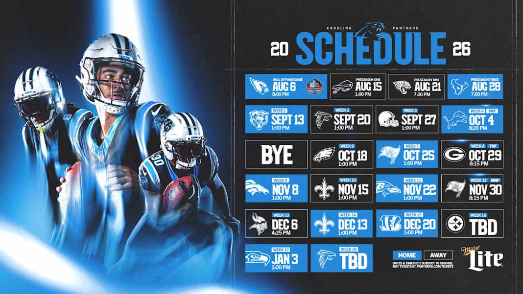 Panthers Score Big: 2026 NFL Schedule Puts Them in National Limelight!